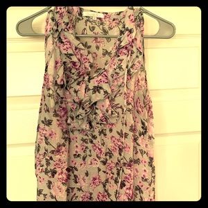 Floral purple blouse